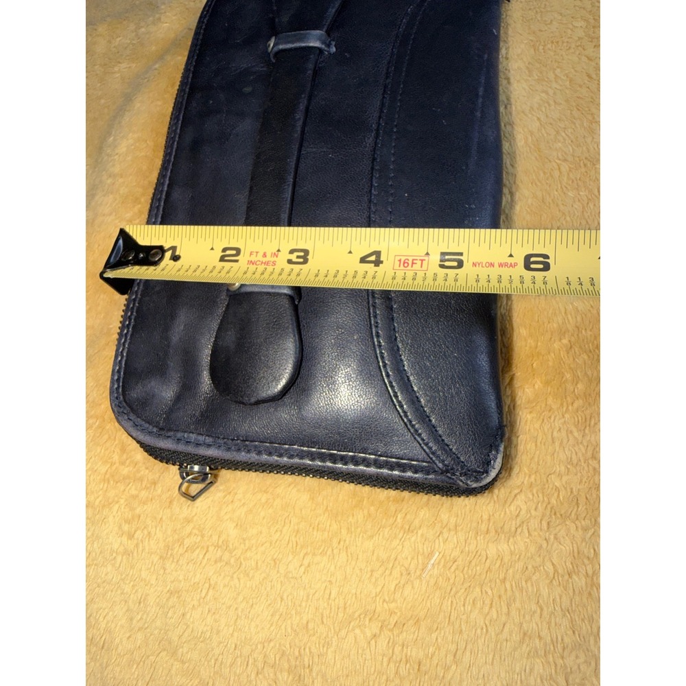 Free People We The Free Black Leather Zip Around Wallet Clutch Hand Strap - Picture 7 of 10
